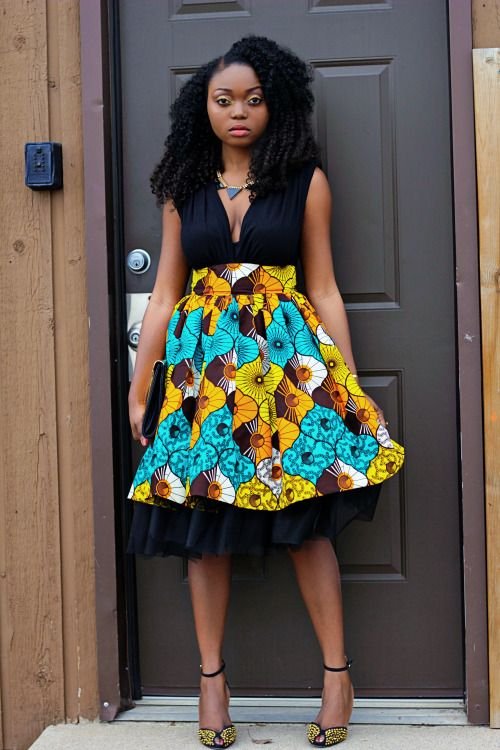 African print outlet tutu skirt